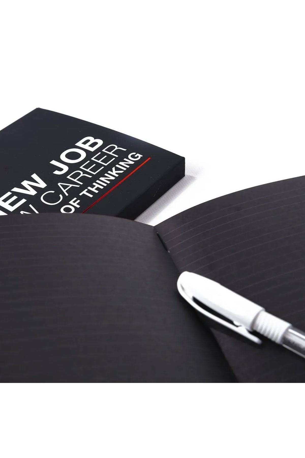 New Job – Black Note Serisi Siyah Defter Beyaz Kalem Set