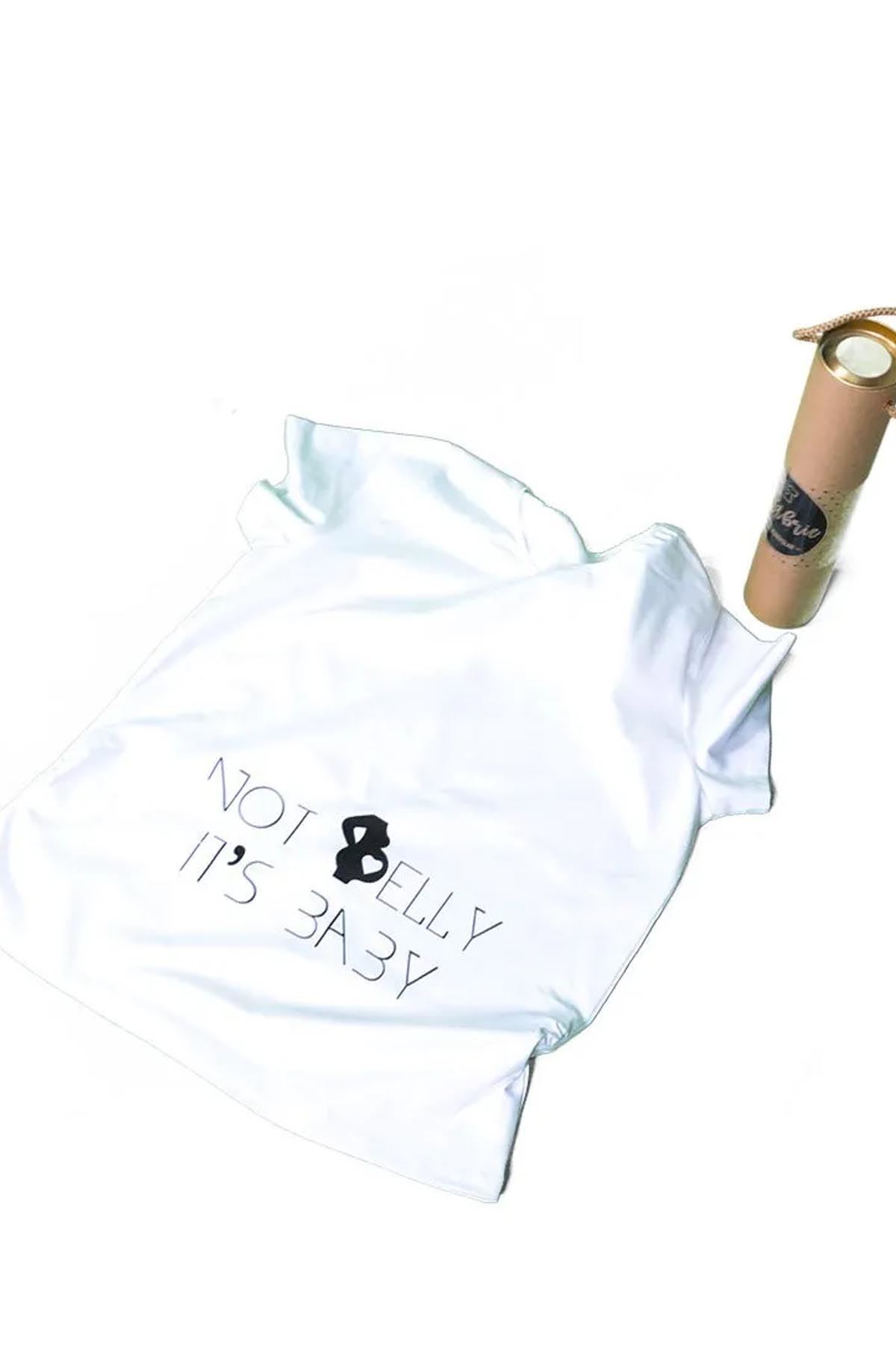 Not Belly it’s baby Hamile T-shirt Beyaz