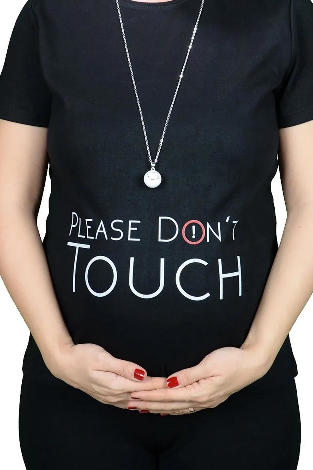 Please Don’t Touch Hamile T-shirt Siyah